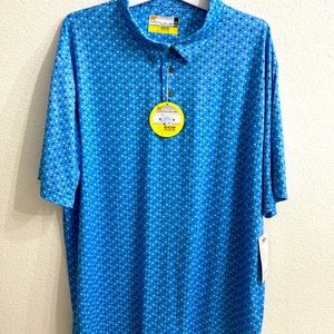 Man Polo Golf Shirt. Blue. Summer, spring XXL. NWT